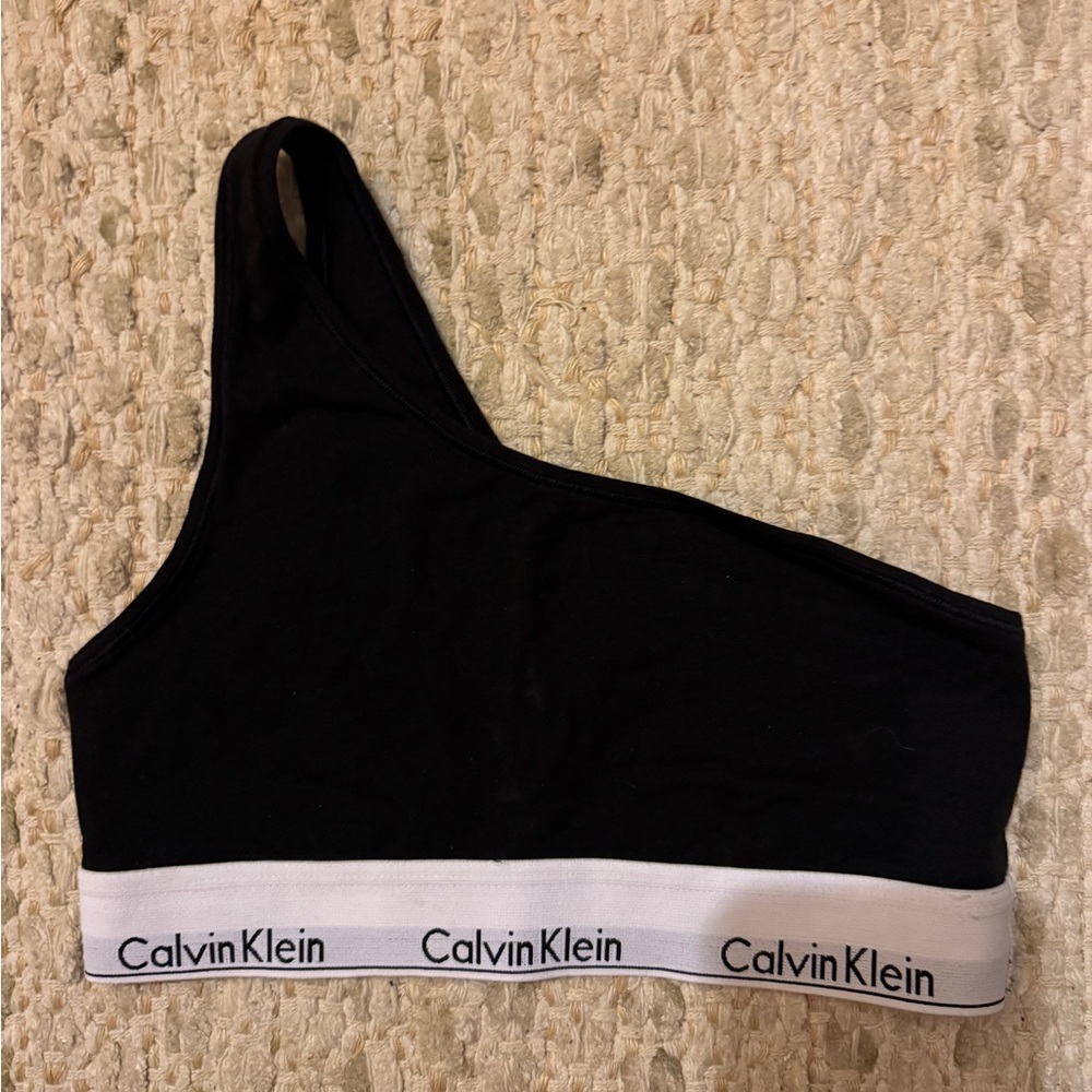 Calvin Klein Black and White Logo Bralette